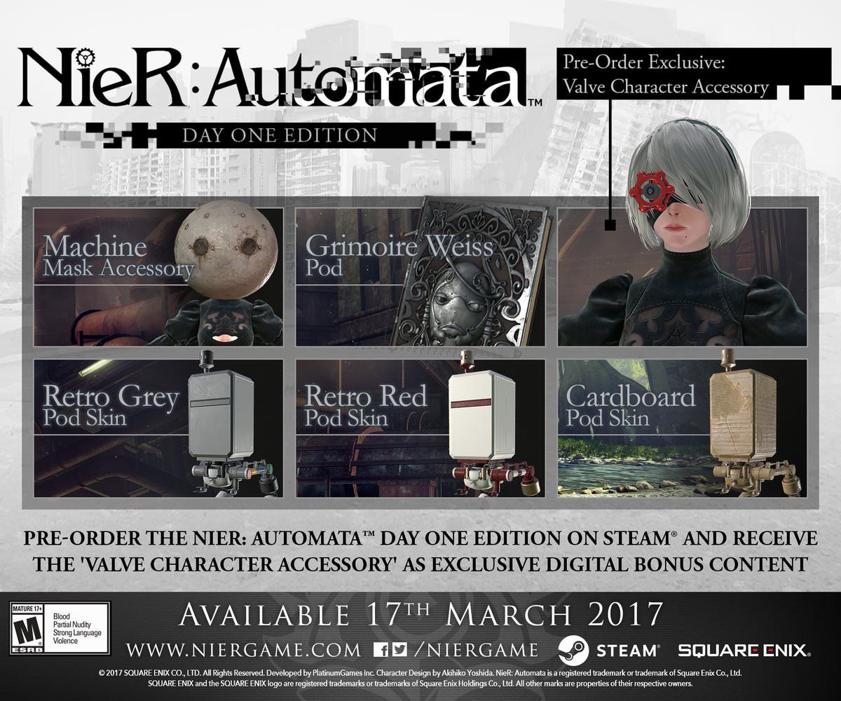 Nier: Automata PC Version Releases March 17th