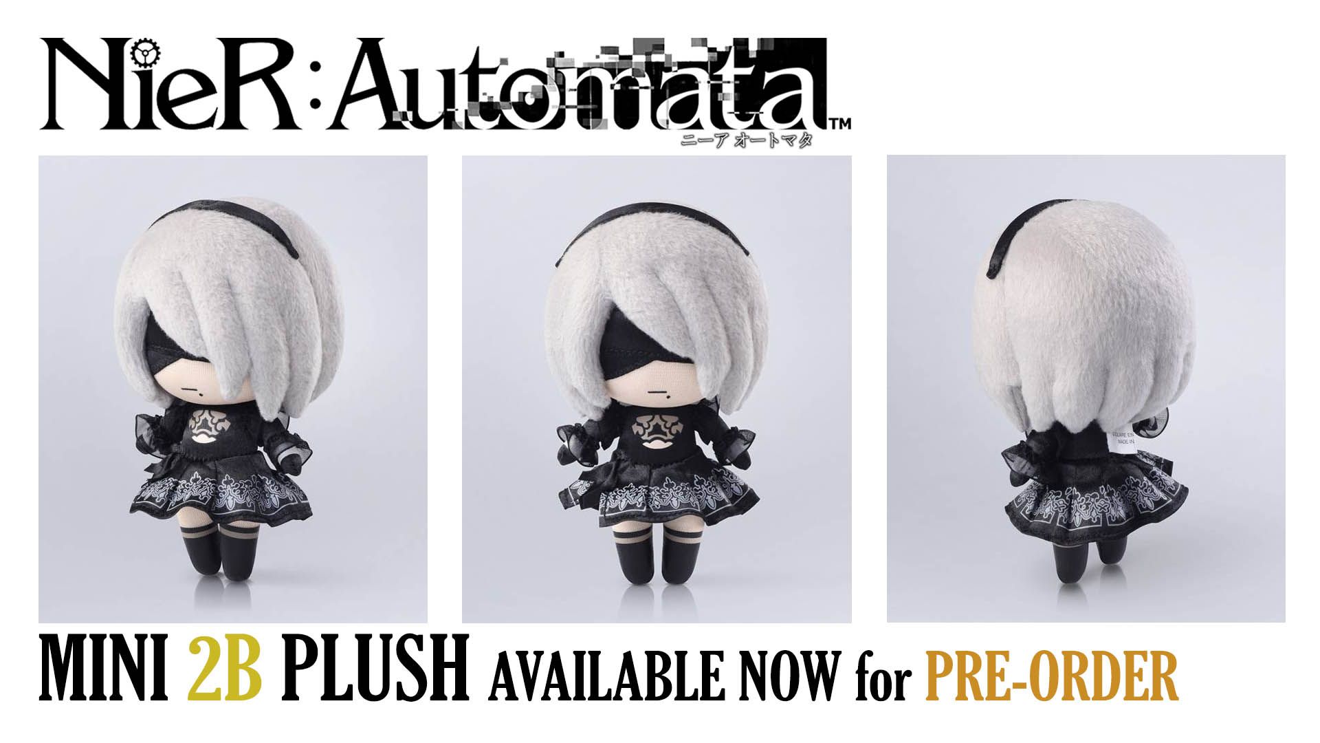 nier automata mini 2b plush chibi style platinum games square enix merchandise action rpg jrpg playstation ps4 pc steam