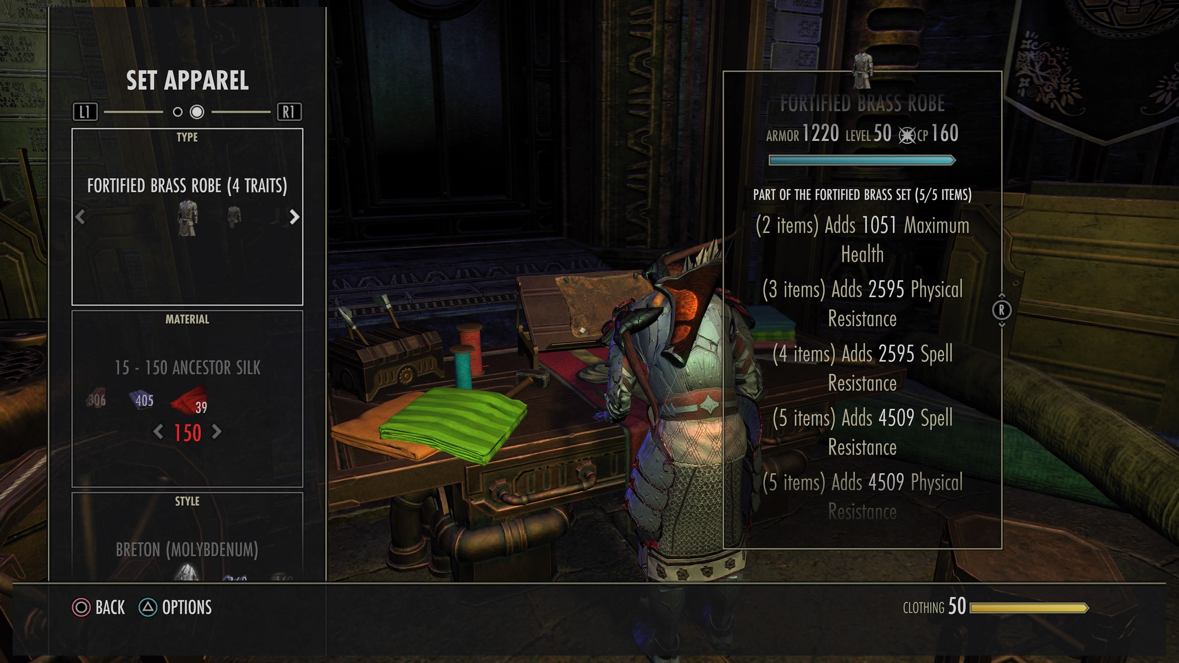 4 Traits eso Fortified Brass
