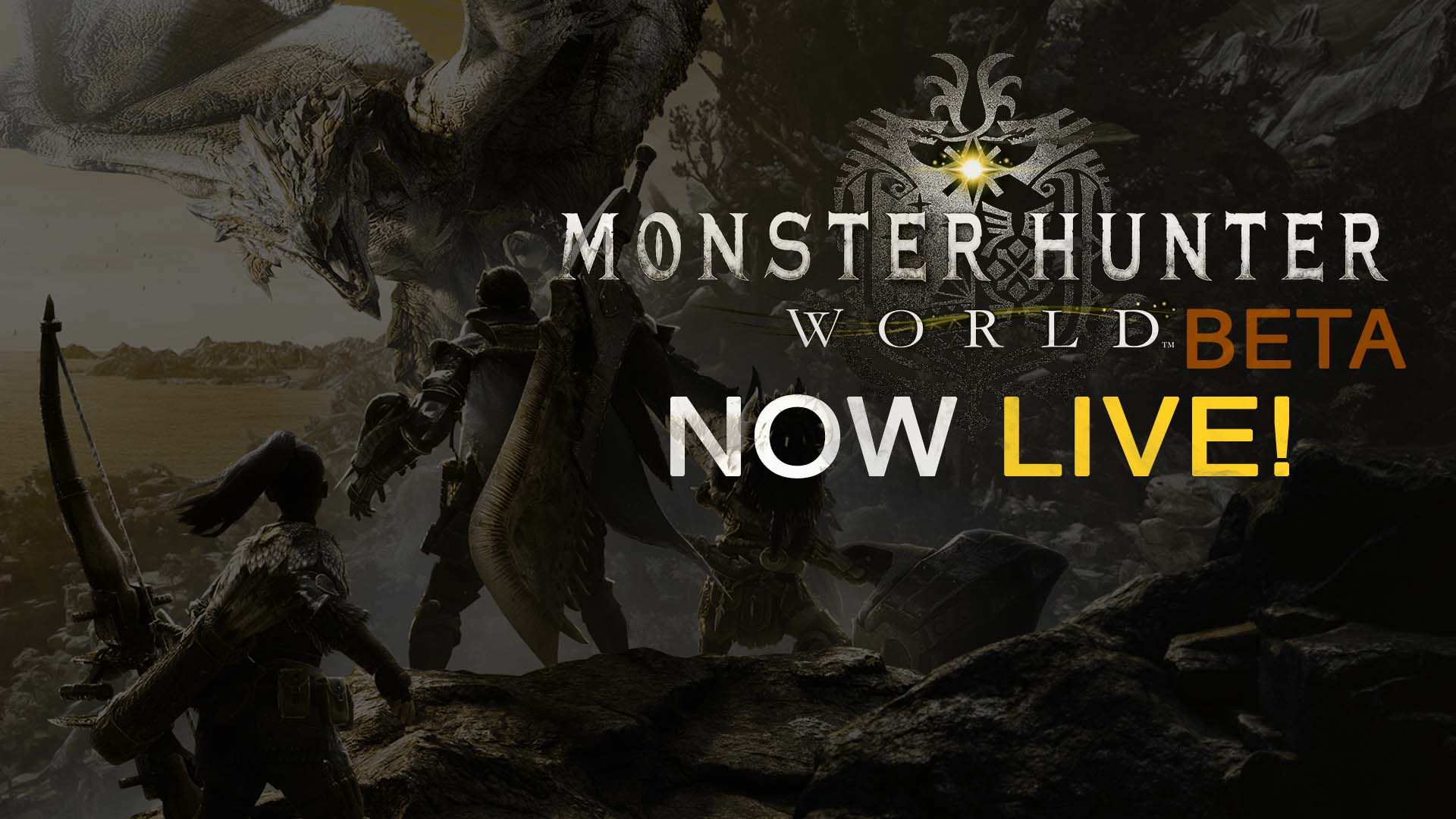 monster hunter world beta now live capcom jrpg action rpg playstation 4 ps plus