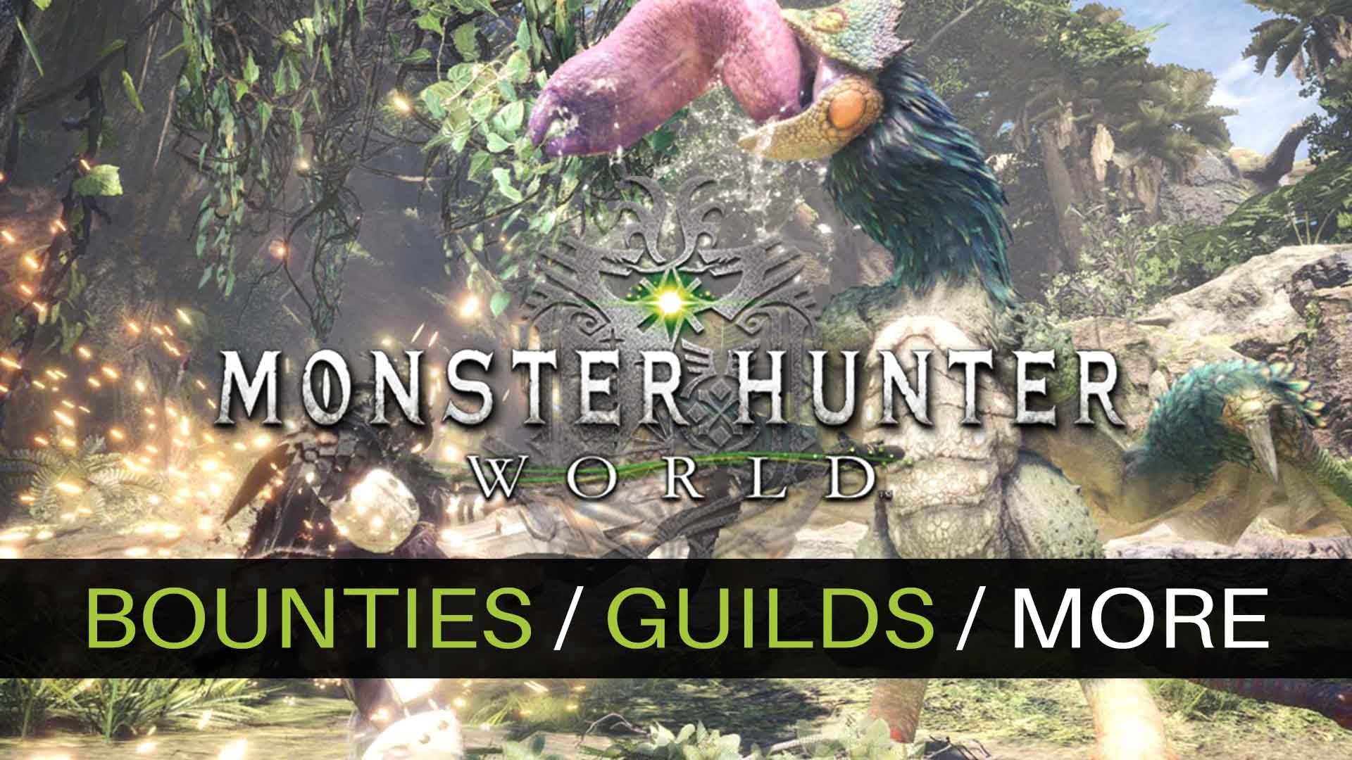 monster hunter world bounties guild quests capcom jrpg action rpg playstation 4 xbox one pc steam