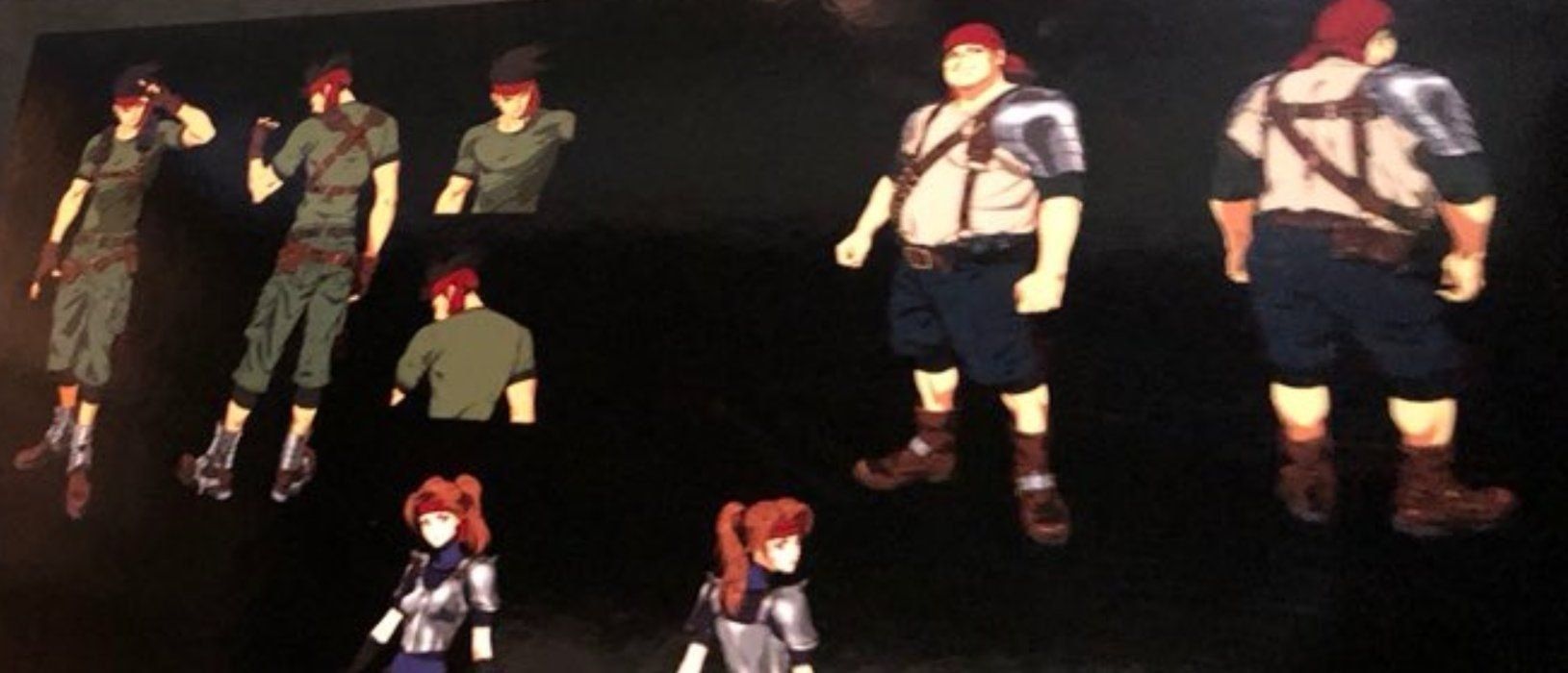 Final Fantasy VII concept art. Biggs, Wedge &amp; Jessie return.