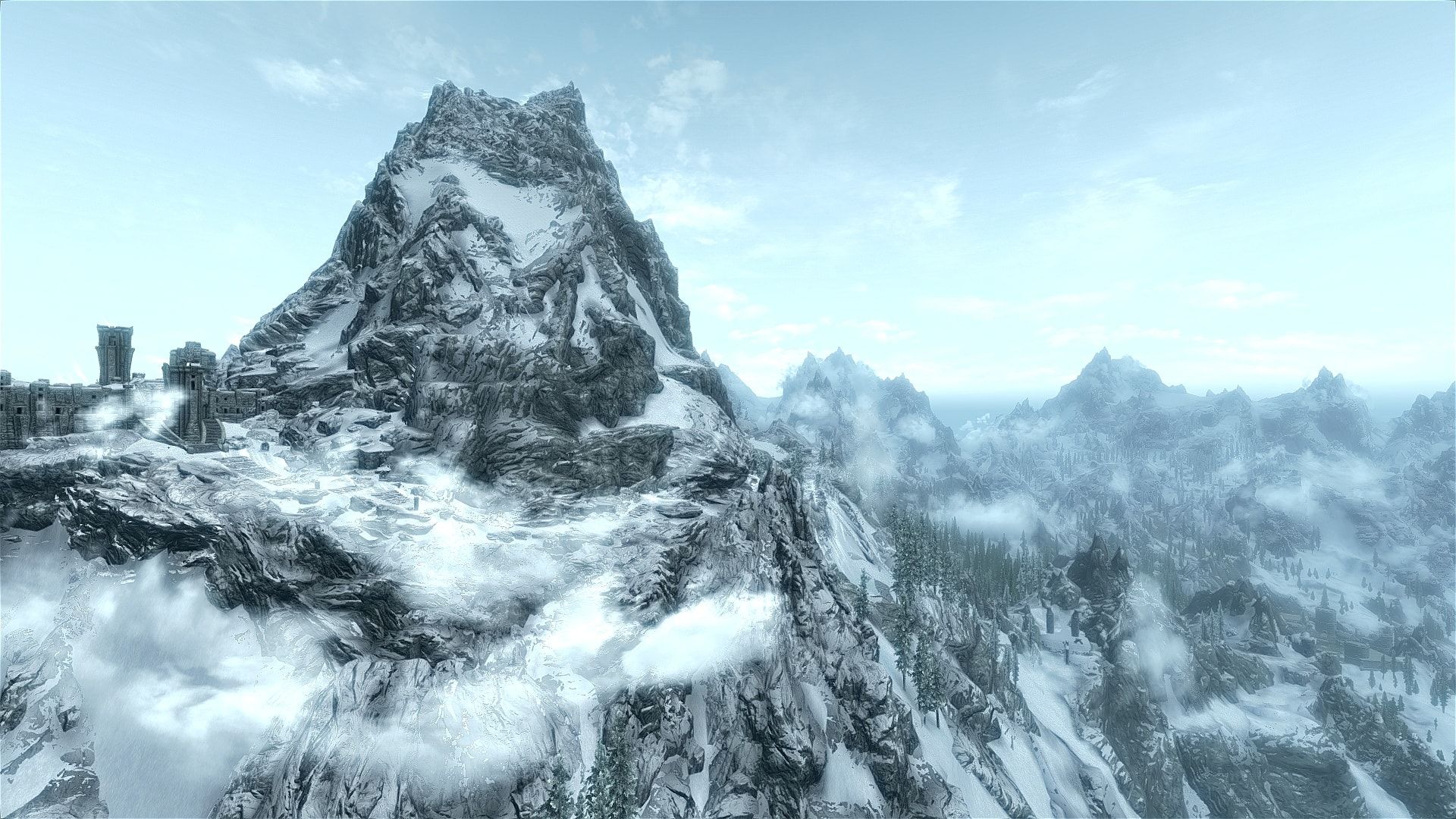 high hrothgar skyrim beautiful lcoation
