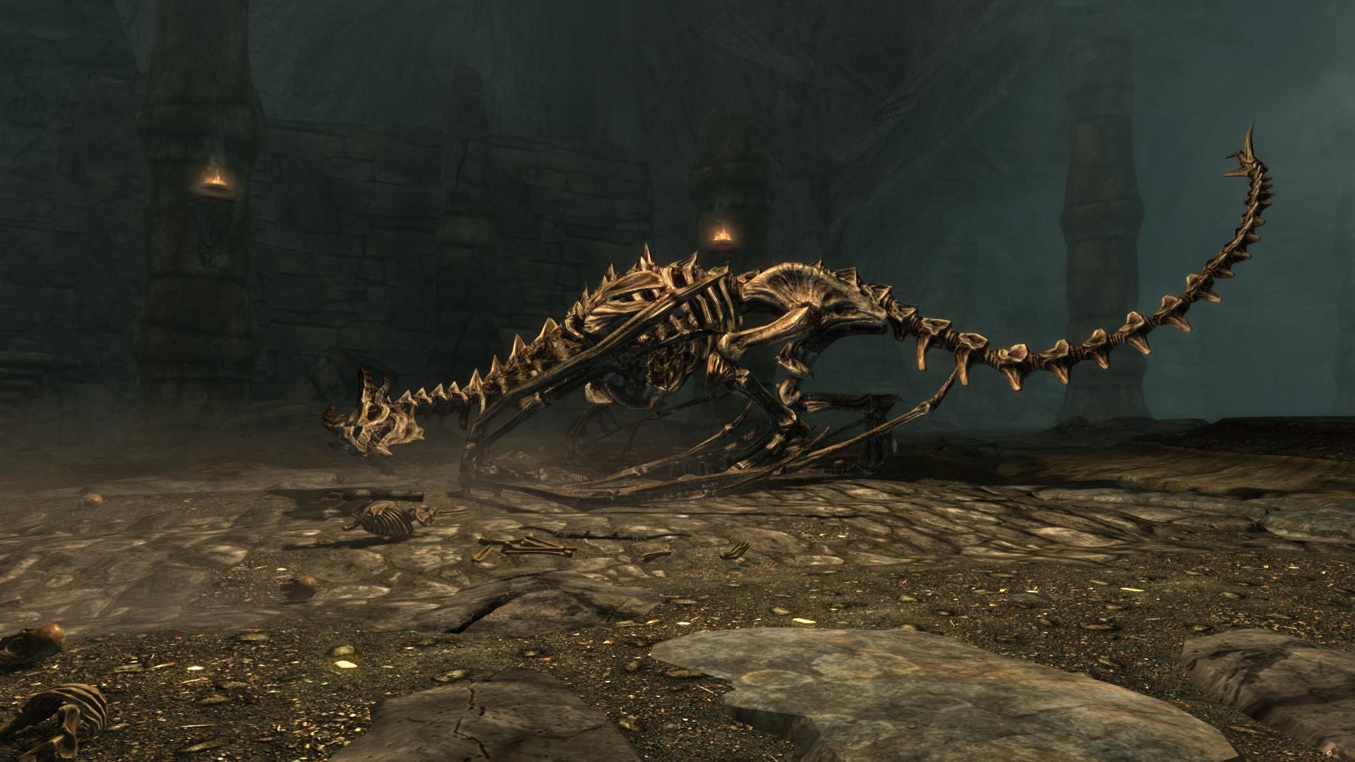 dragon bones skeletal dragon
