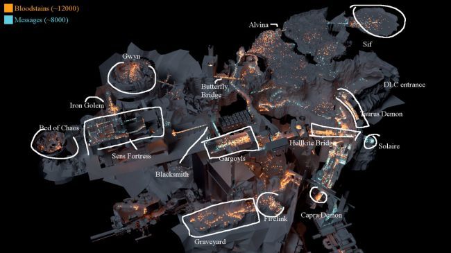 Dark Souls death map