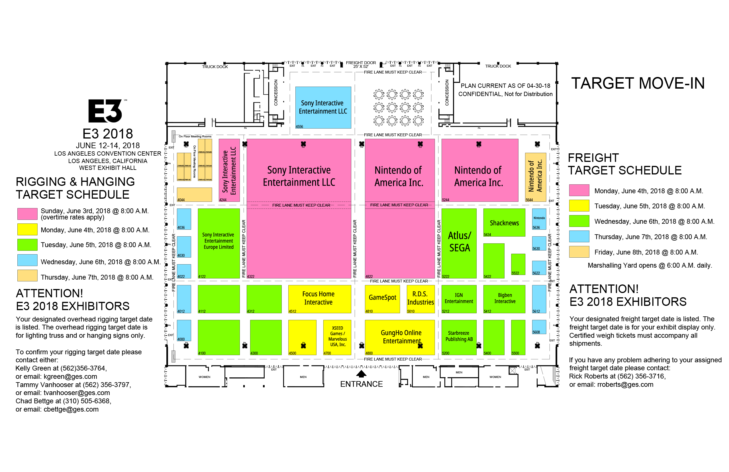 E3 2018 Floor Plans Show Larger Areas for Sony, Nintendo and More.