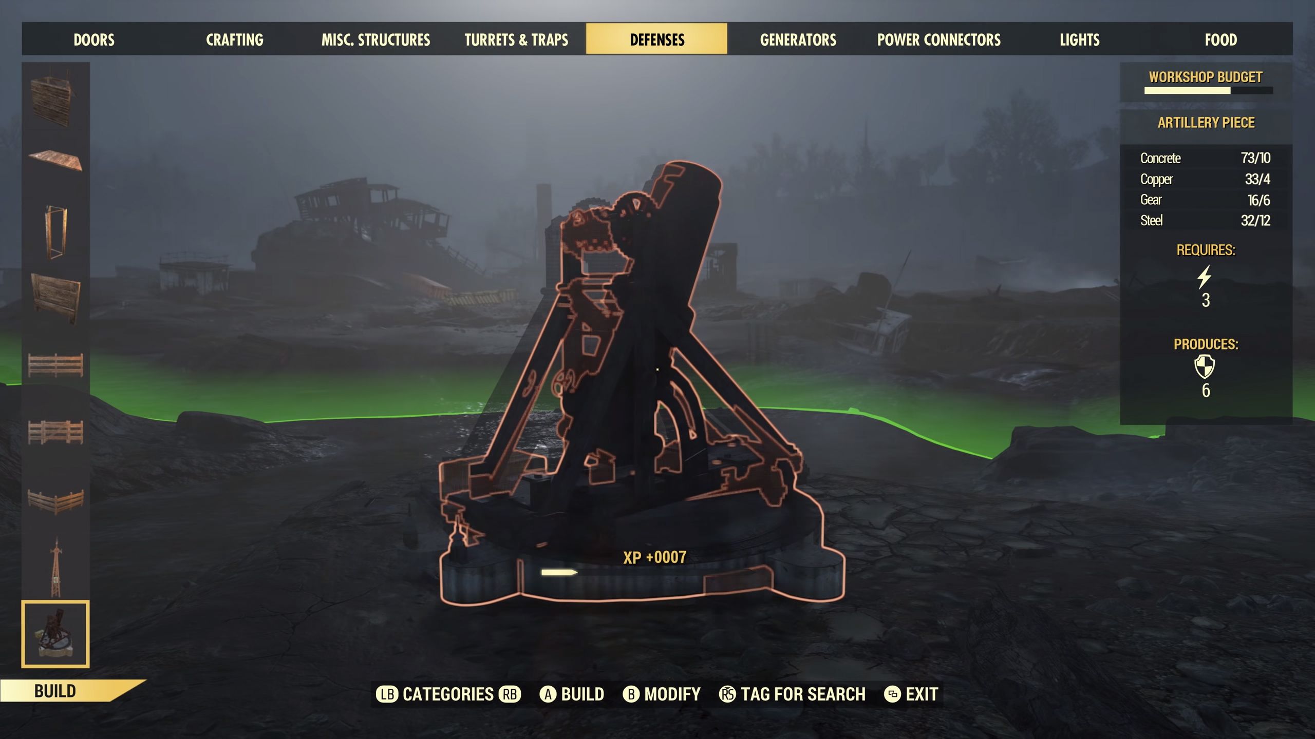 Crafting Option Fallout 76