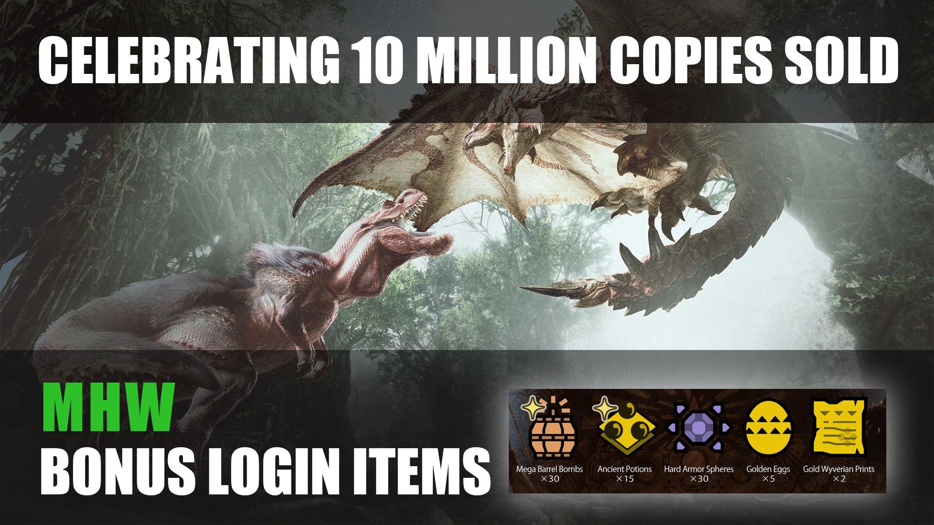 MHW Celebrate 10 million copies sold