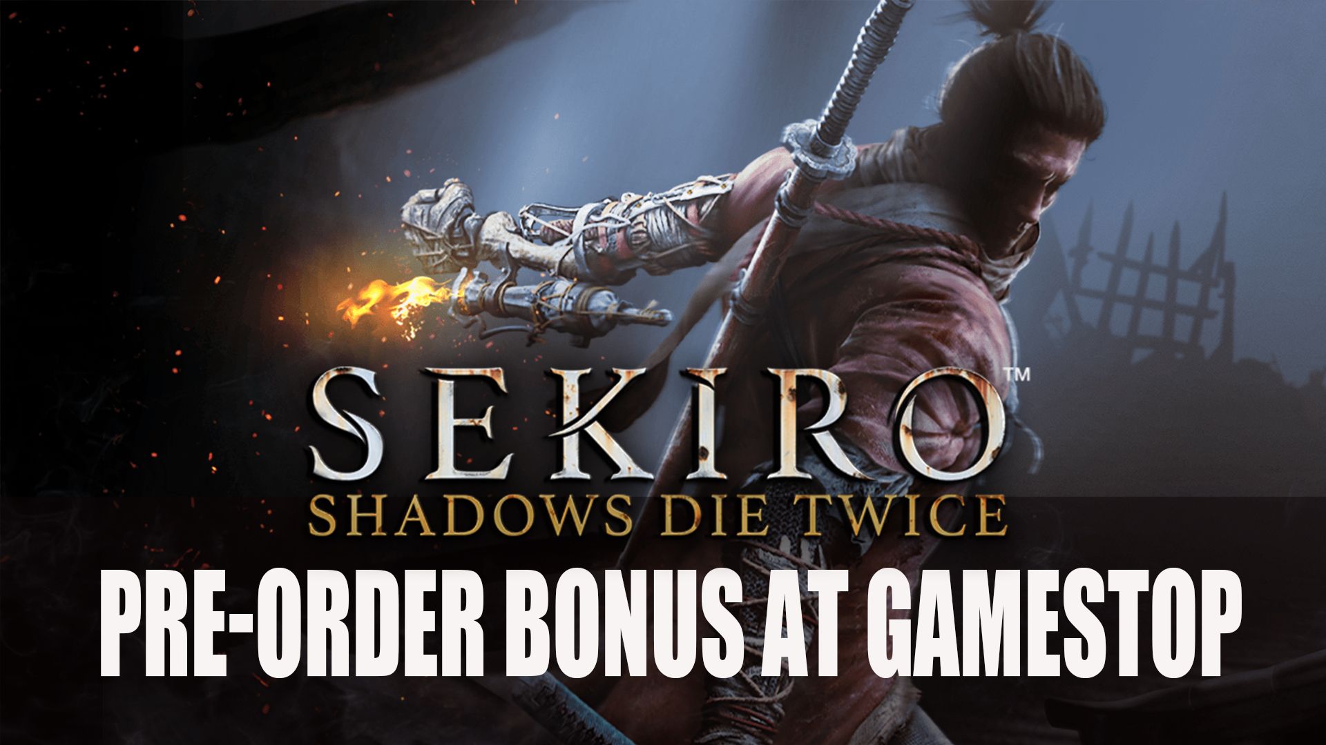 Sekiro Shadows Die Twice Pre Order Bonus at Gamestop