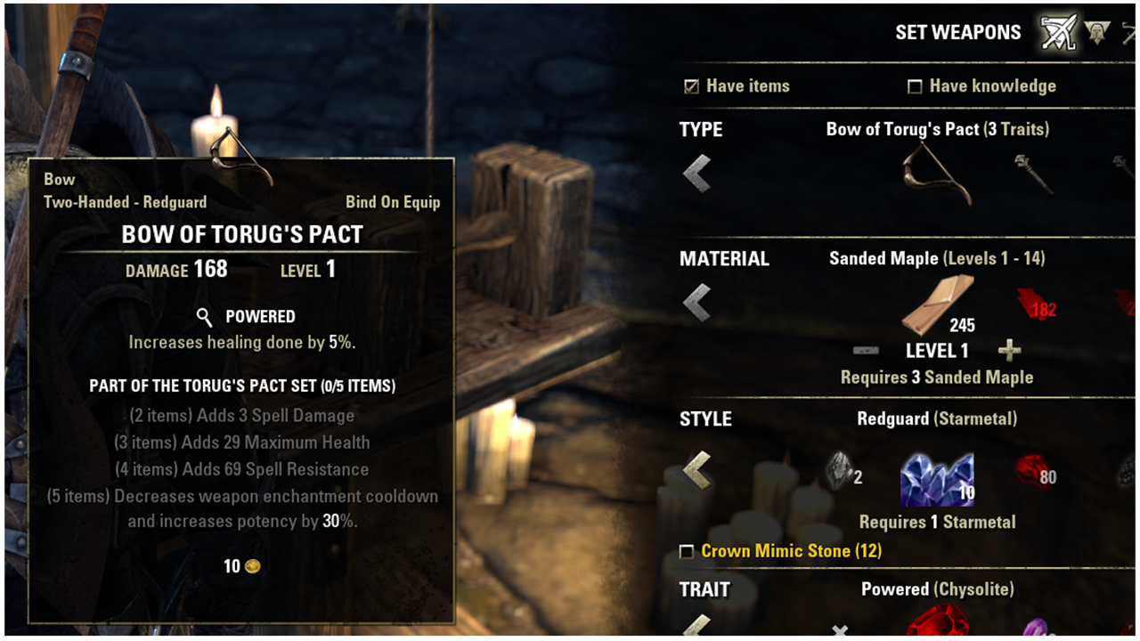 ESO Woodworking Guide: Bows, Shields, Staves, Sets and Fast Leveling