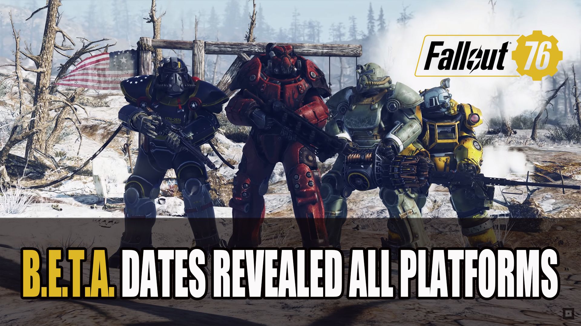 Fallout 76 BETA Dates Revealed