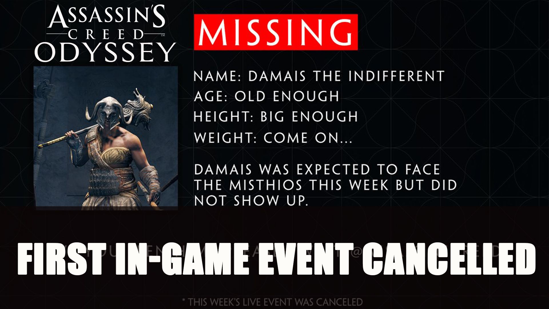 Assassin&rsquo;s Creed Odyssey First In game Event
