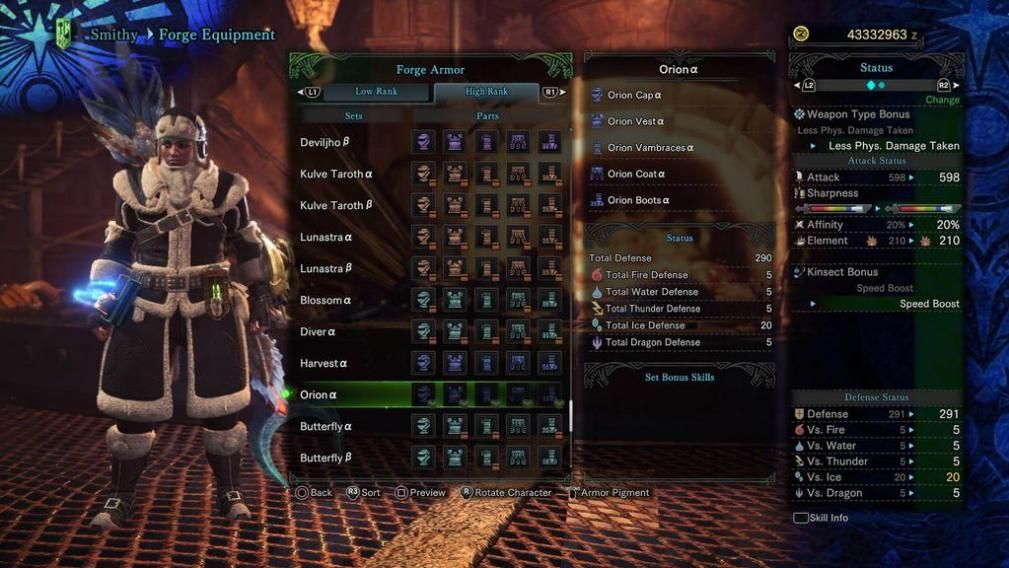 Winter Fest Orion Alpha Male Armor MHW