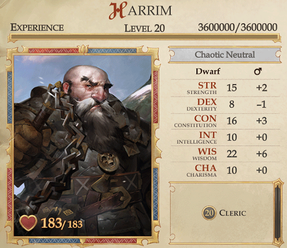 Pathfinder Kingmaker Builds: Harrim the Cleric
