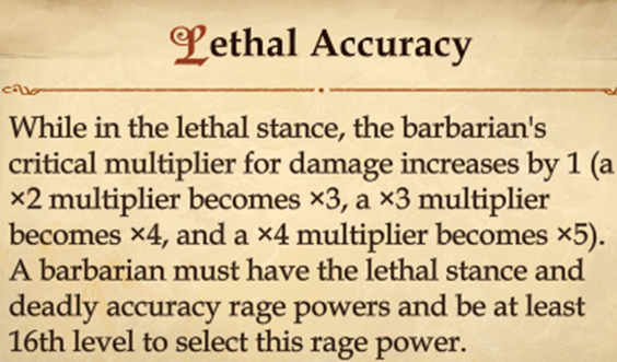 lethal accuracy