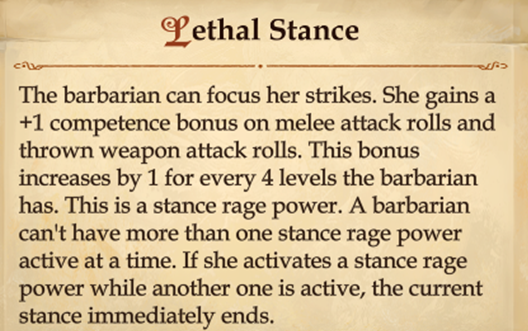 lethal stance