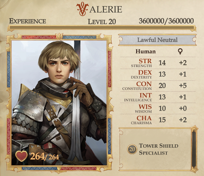 Pathfinder Kingmaker Builds: Valerie
