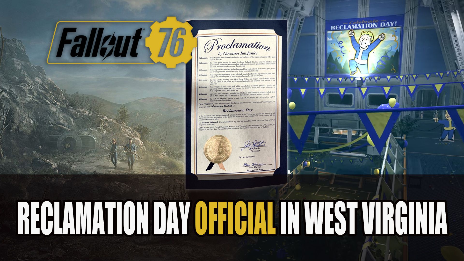 Fallout 76 Reclamation Day Official in West Virginia