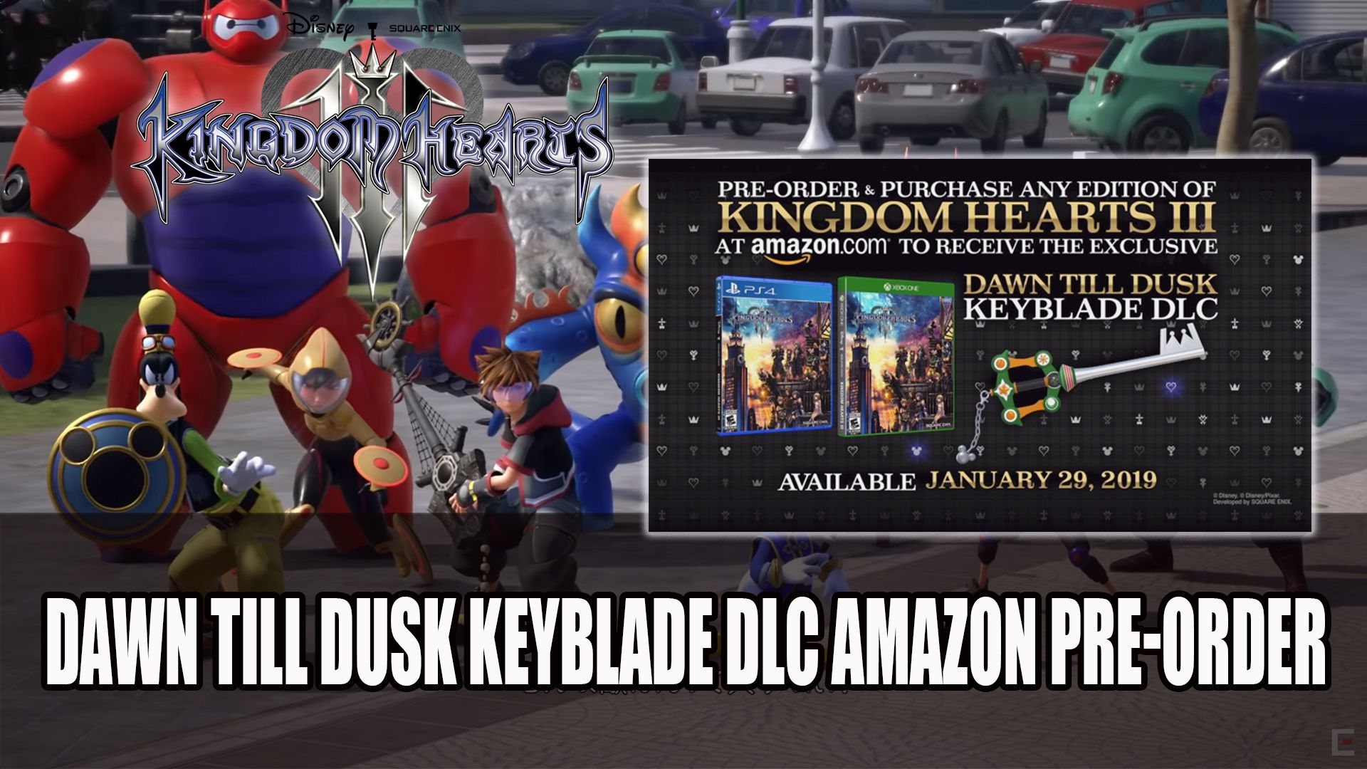 Kingdom Hearts III Dawn till Dusk Keyblade DLC amazon pre order