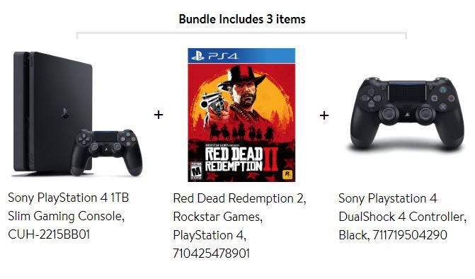 Cyber Monday Deal: PS4 Slim 1TB with Red Dead Redemption 2 Plus Two Controllers for $199