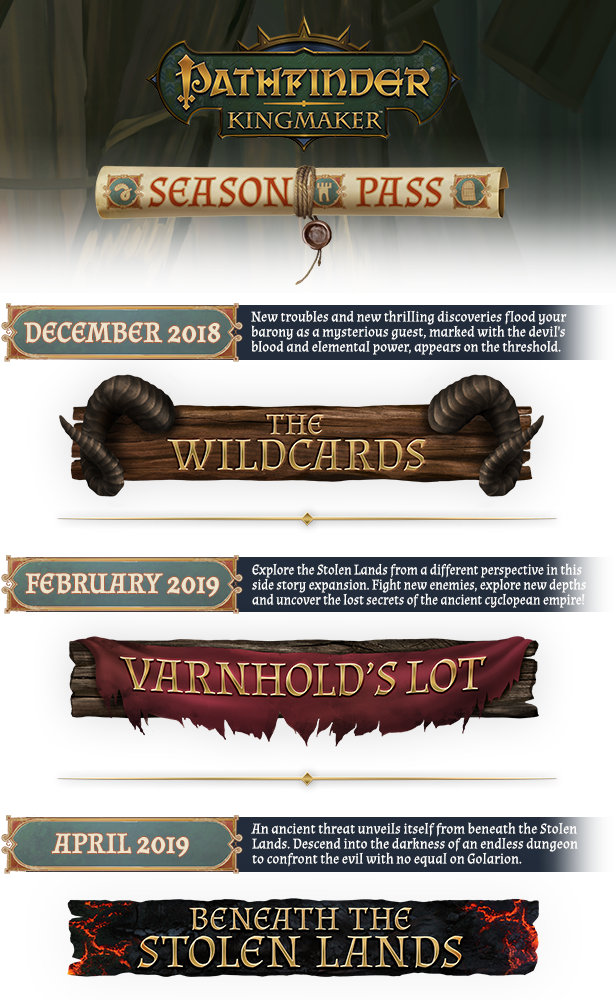 Pathfinder: Kingmaker Season Pass Revealed with DLC Details