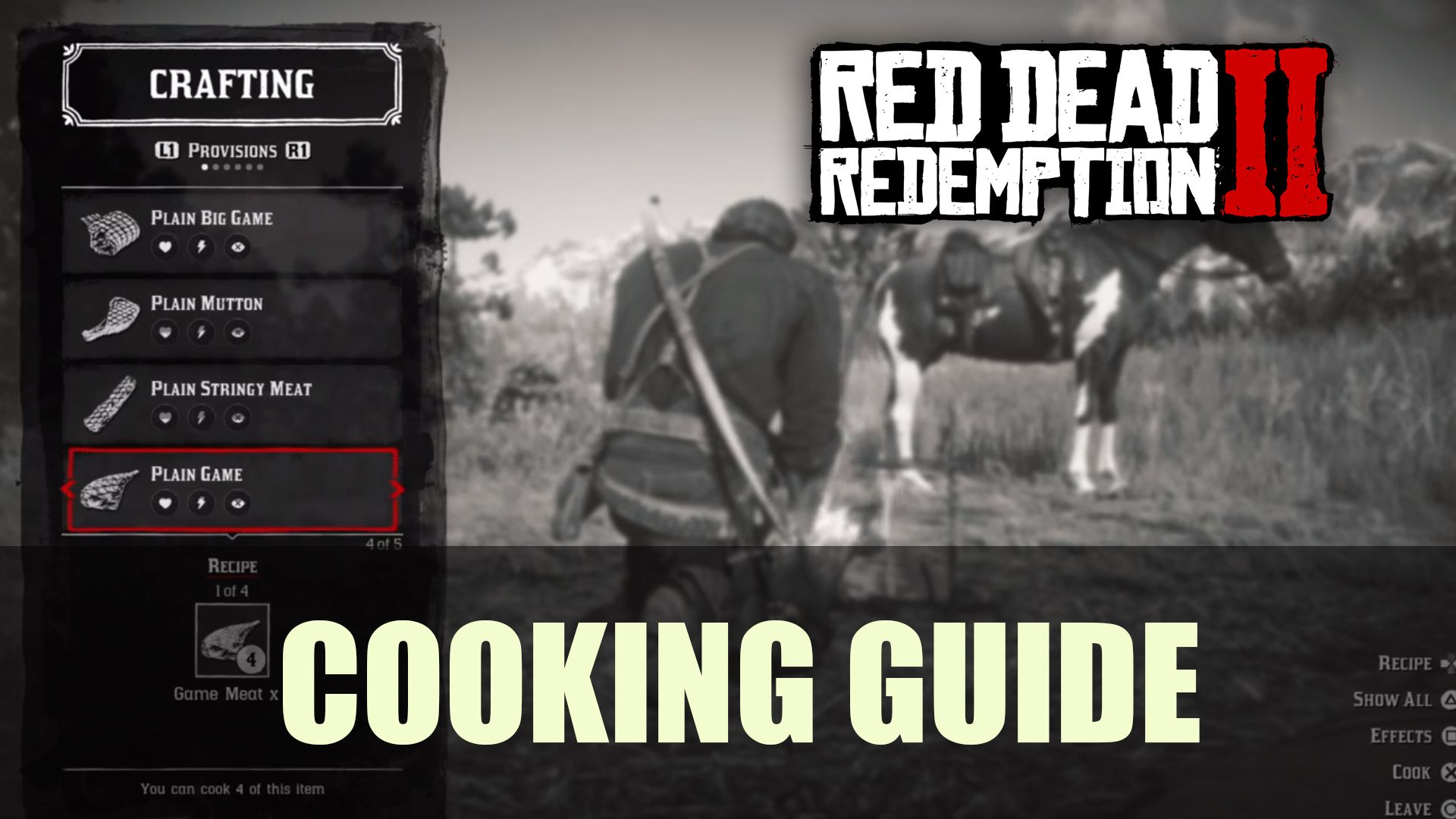 Red Dead Redemption 2 Cooking Guide