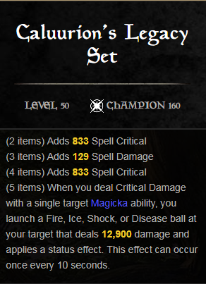 ESO Sets Guide: Caluurion&rsquo;s Legacy   Targeted Torrent