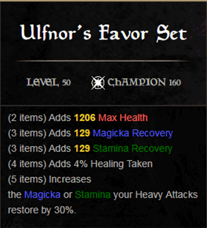 ESO Set Guide: Ulfnor&rsquo;s Favor Set   Fully Charged Fun