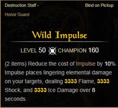 ESO Set Guide: Wild Impulse   Elemental Overtime