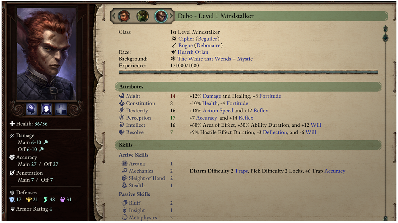 Pillars of Eternity 2 Mindstalker Build Guide: Puppet Master