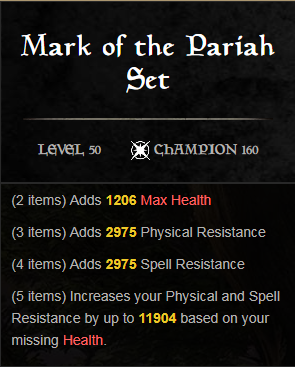 Mark of the Pariah: ESO Set Guide   Linear Defiance
