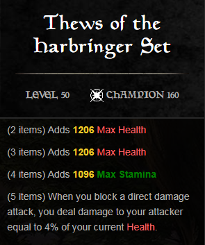 Thews of the Harbringer: ESO Set Guide   Rebounding Blows