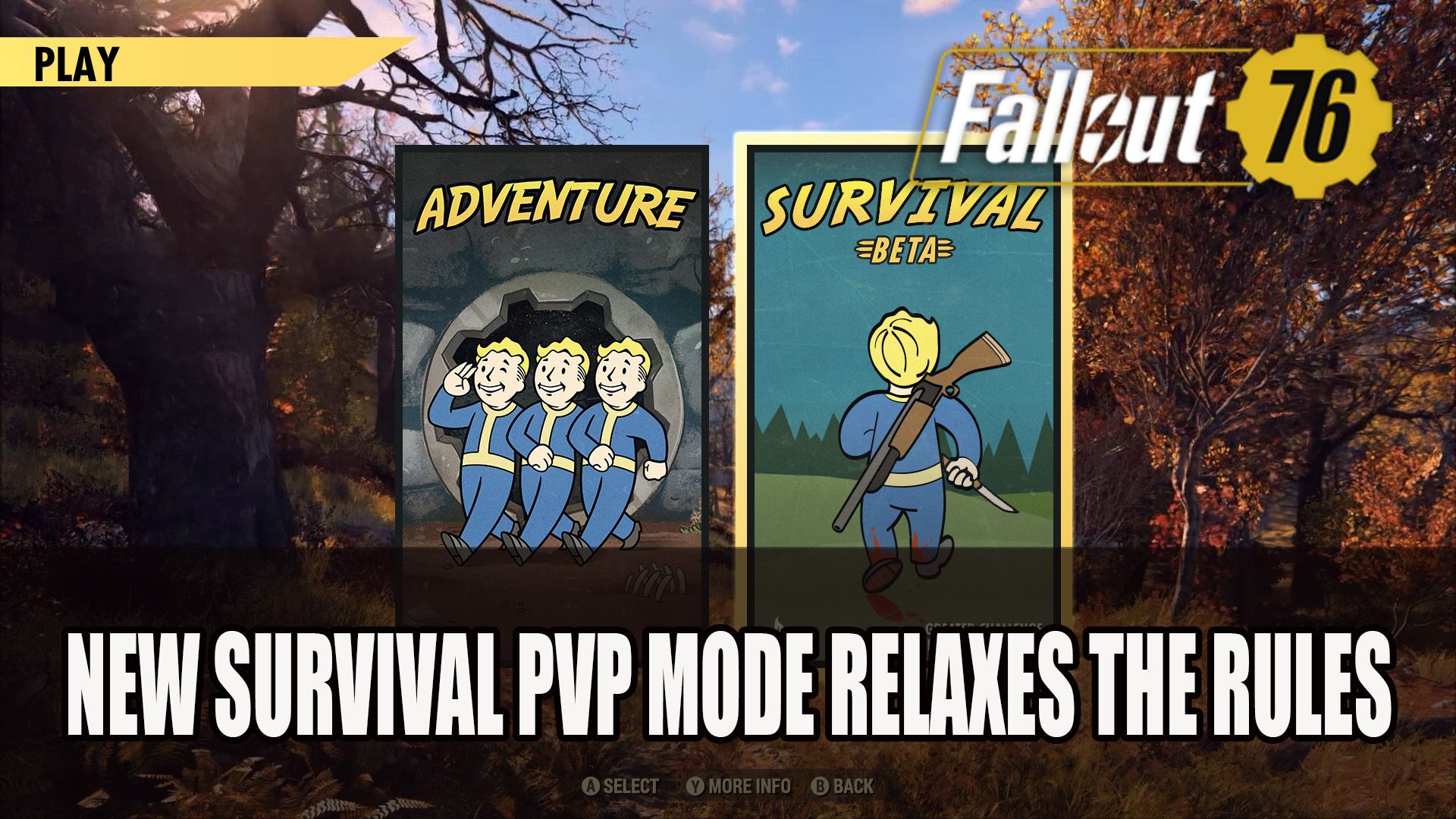 Fallout 76 New Survival PvP Mode Relaxes the Rules