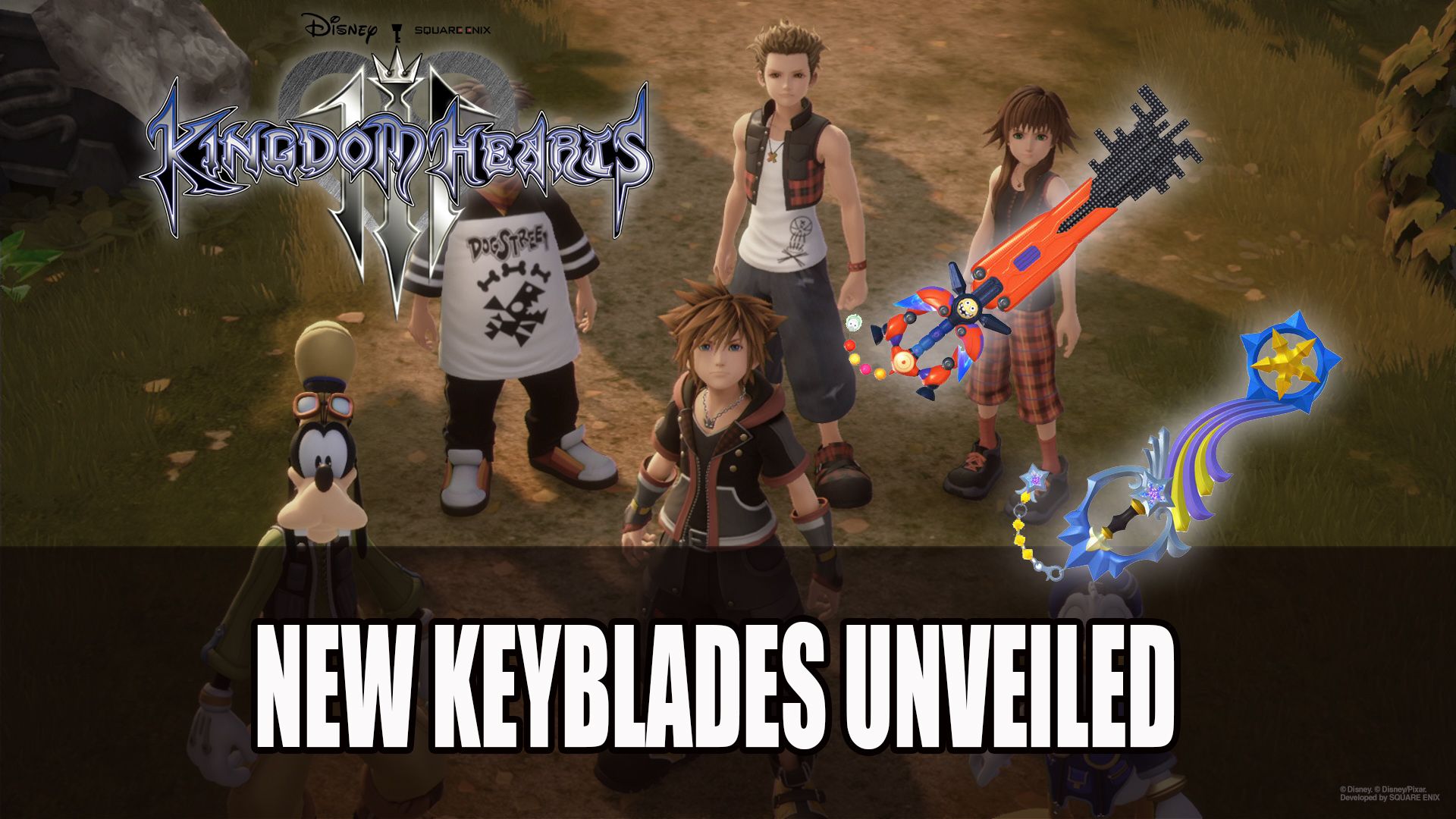 Kingdom Hearts III New Keyblades Unveiled on Twitter
