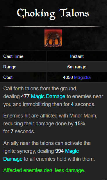 choking talons