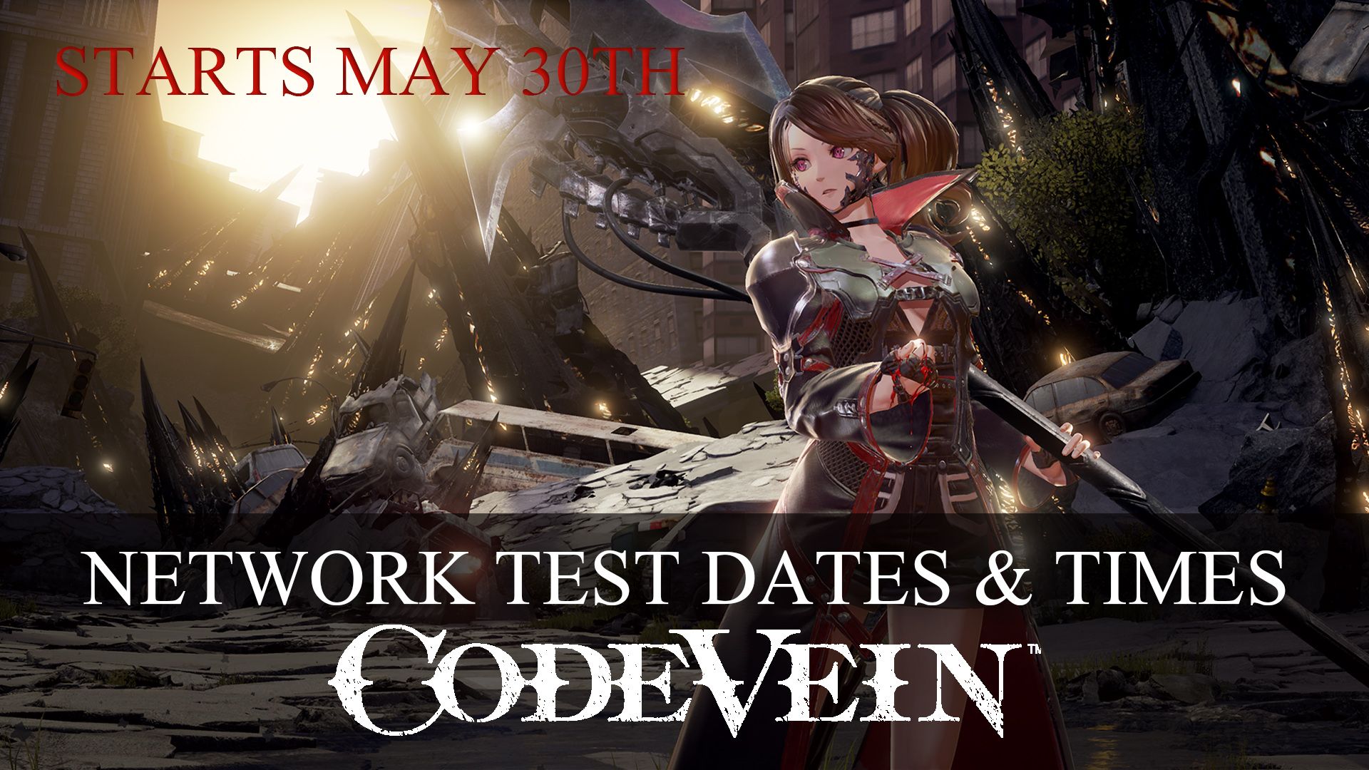 Code Vein Closed Network Test Dates and Times May 30th