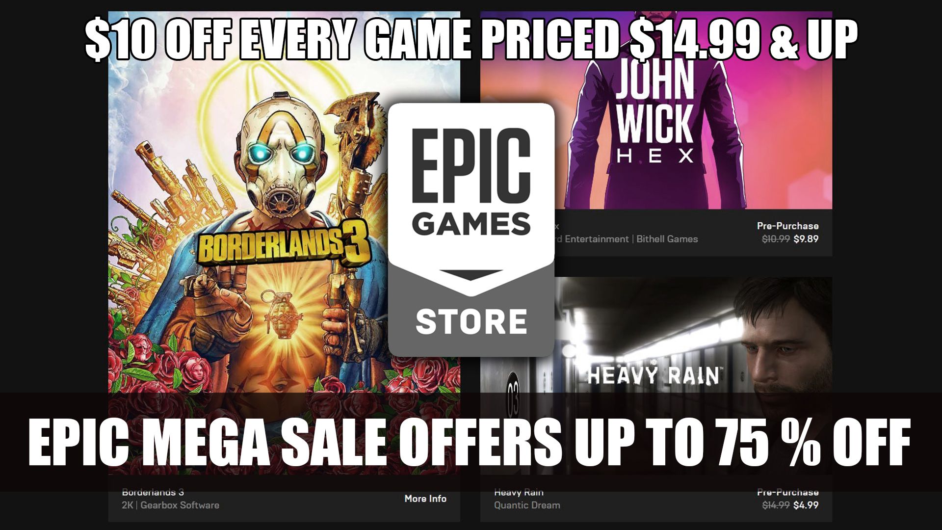Epic Mega Sale Up to 75% off 01