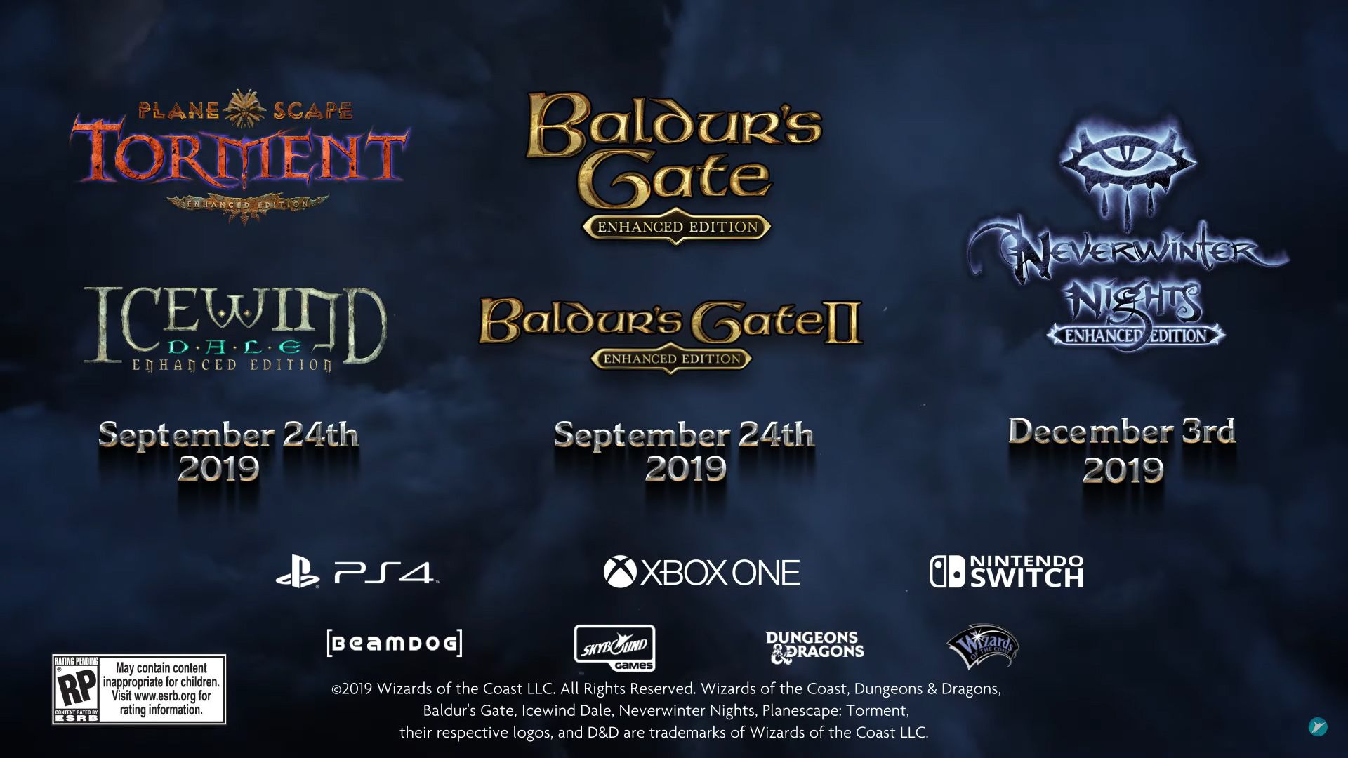 Skybound and Beamdog will Bring Classic D&amp;D RPGs to Console This Year