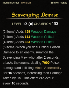 scavenging demise