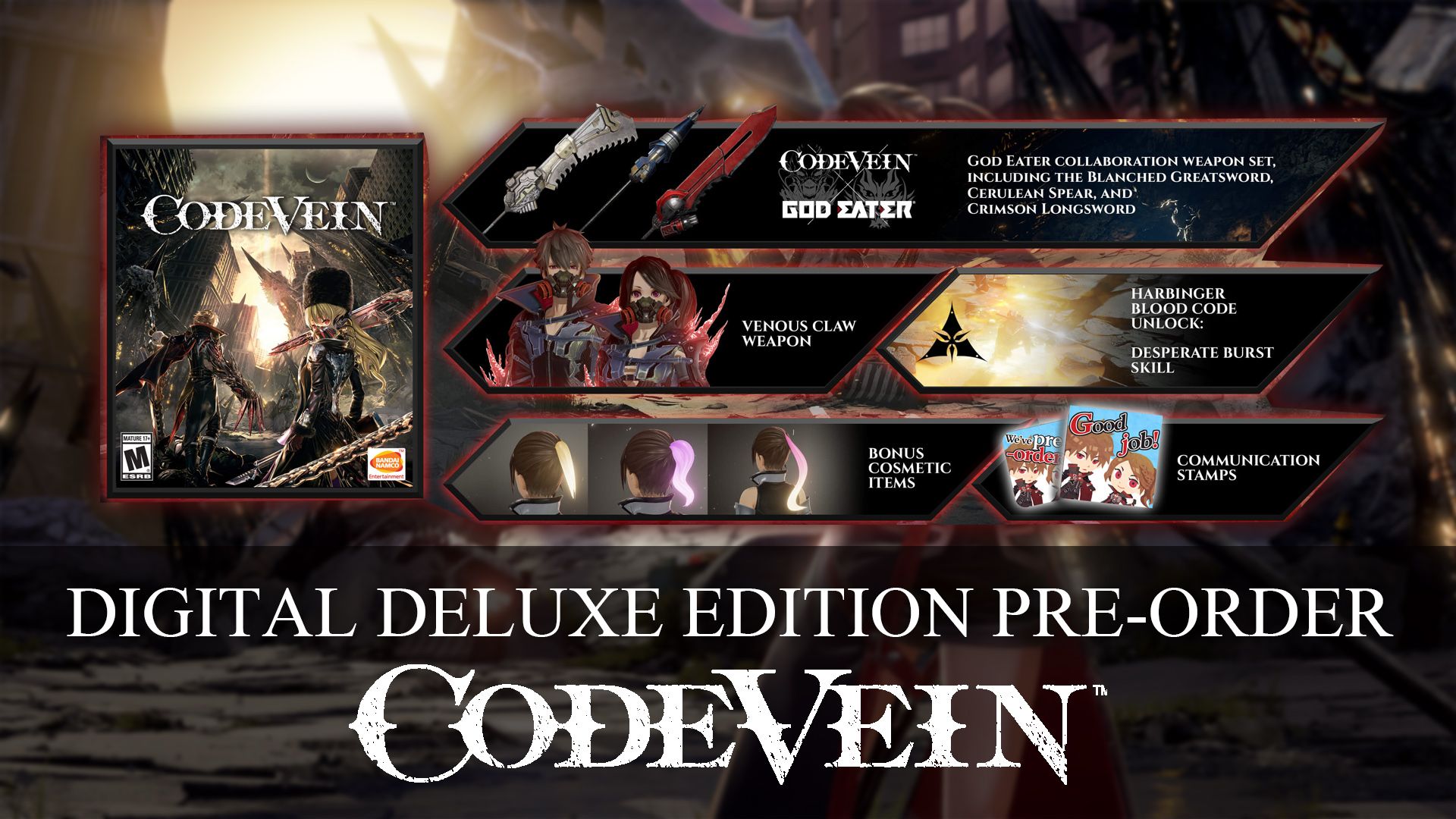Code Vein digital deluxe edition pre order