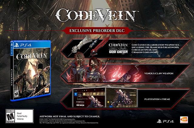 Code Vein Digital Deluxe and Revenant Pre Order Editions