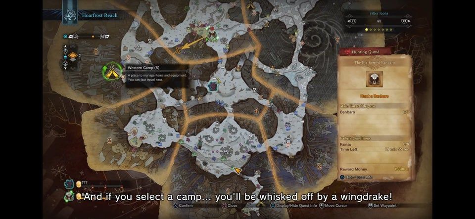 Monster Hunter World Iceborne Hoarfrost Reach Camp Locations Guide