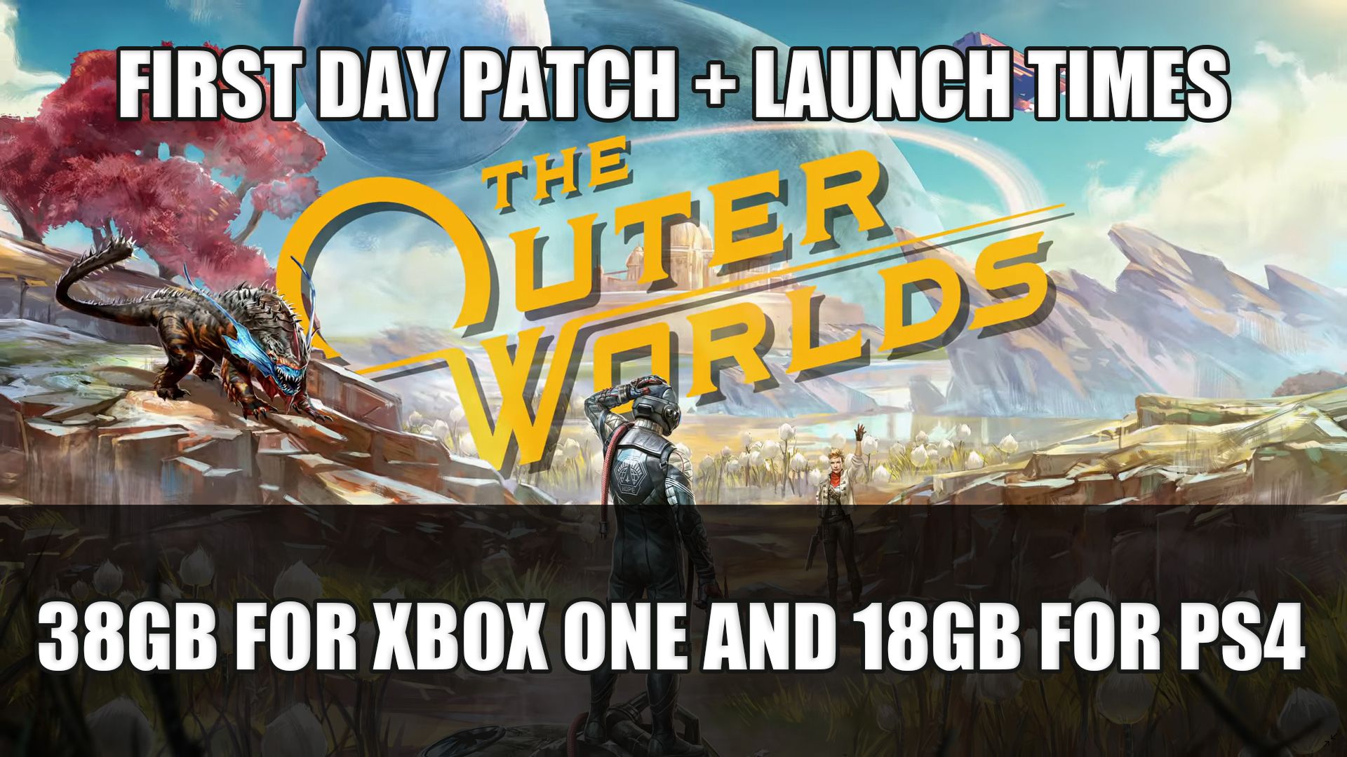 The Outer Worlds first day patch + launch times