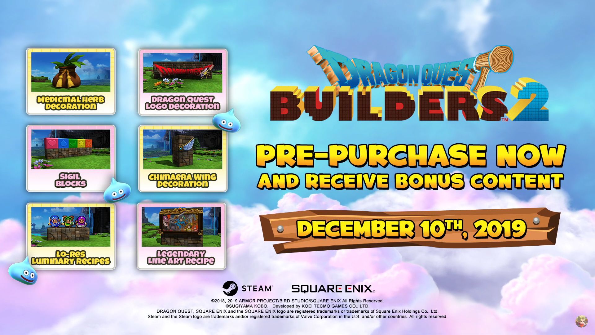 Dragon Quest Builders 2 Comes to PC This December 2019