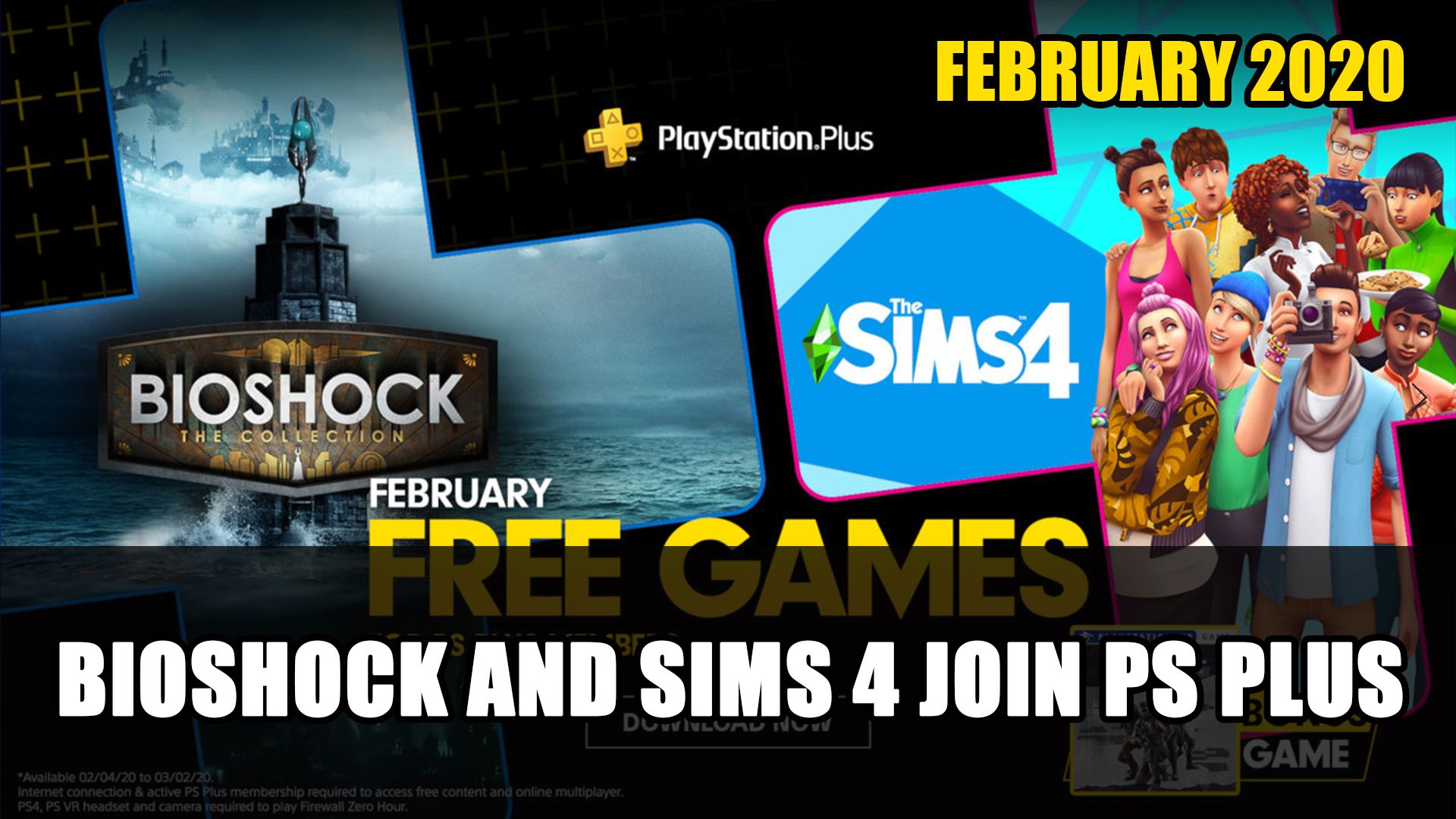 bioshock and sims 4 join ps plus feb 2020
