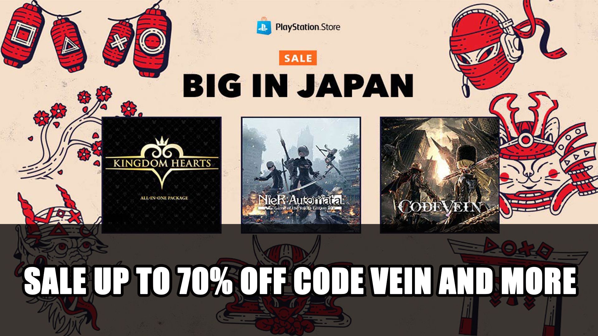 Playstation Sale Up to 70% Off Code Vein and More
