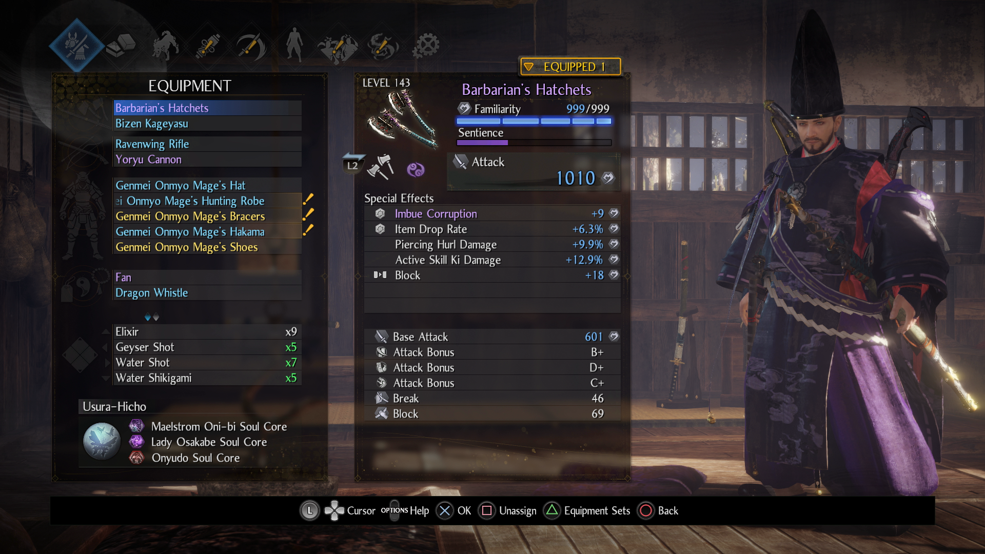 Nioh 2 Builds: Ice Shaman (Hatchets)