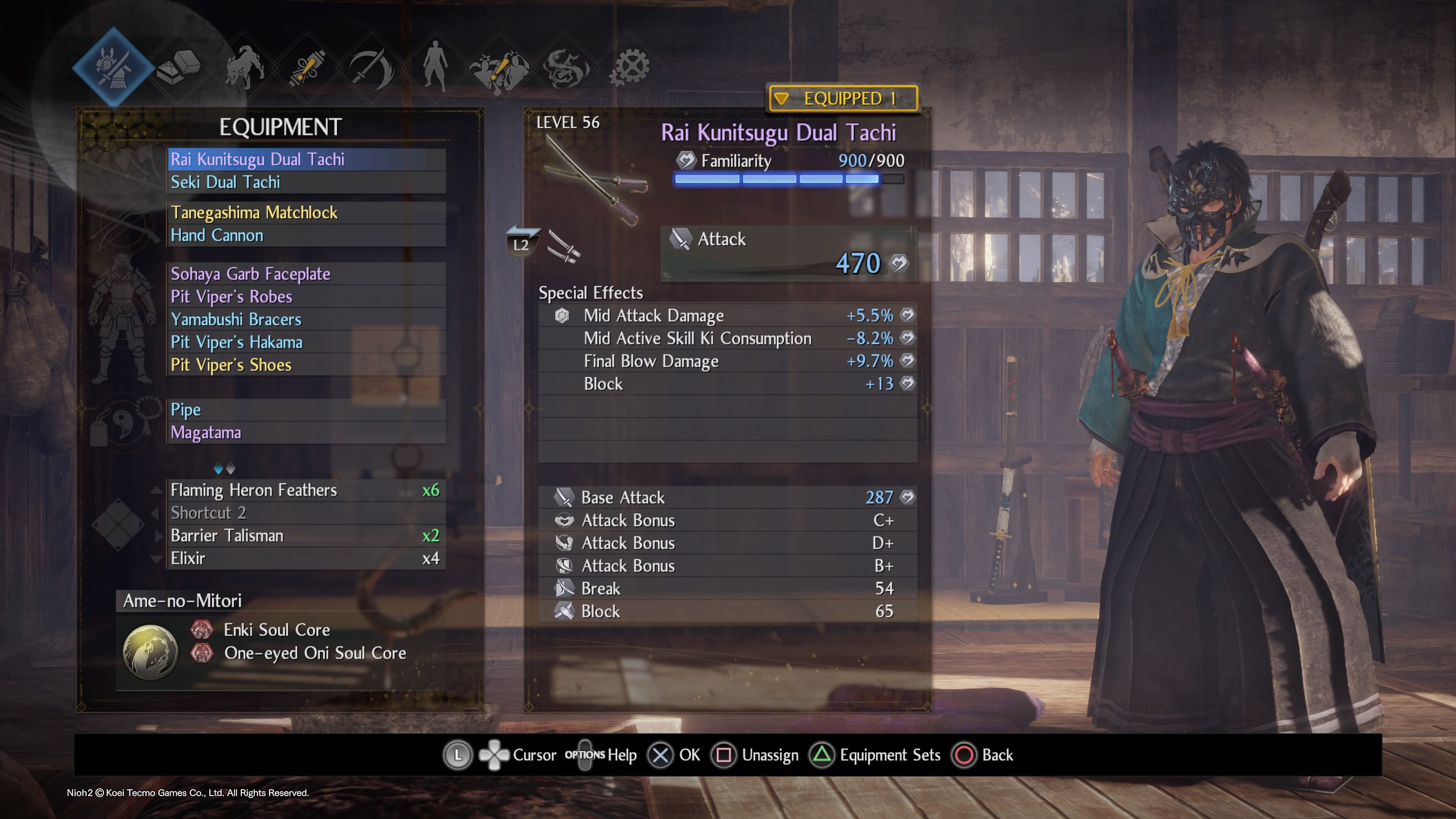 Nioh 2 Builds: Water Swordsman (Dual Swords)