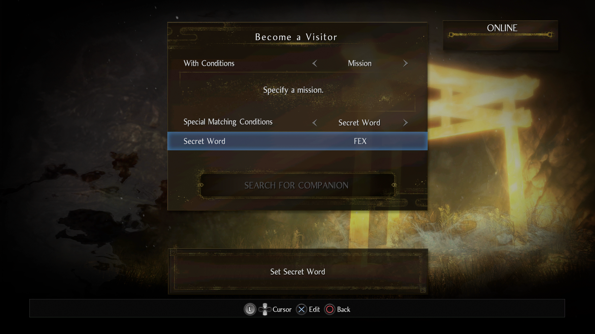 How to Play With a Friend in Nioh 2 Using Secret Word (Password)