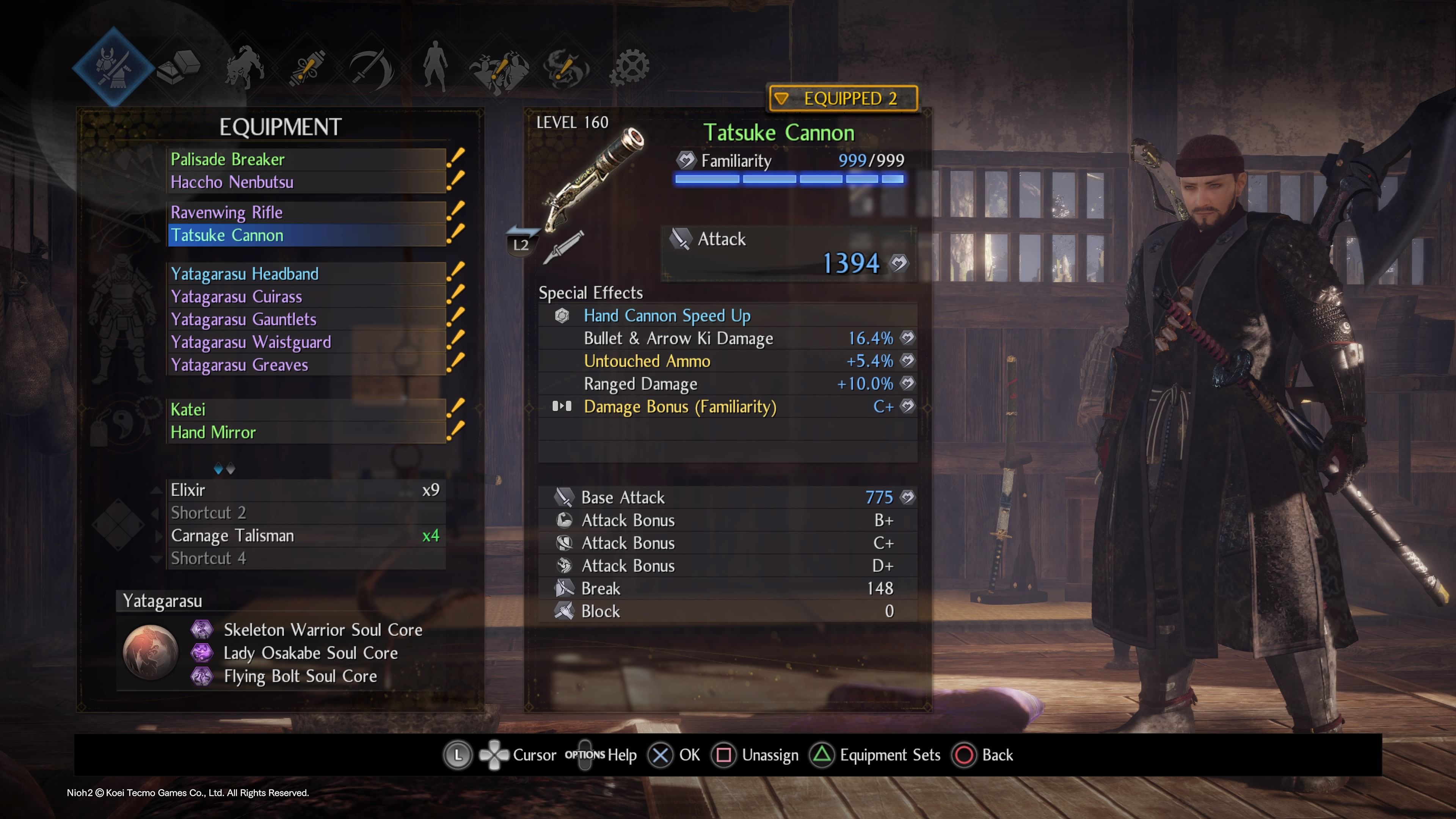 Nioh 2 Builds: Explosive Cannoneer (100% Ranged)